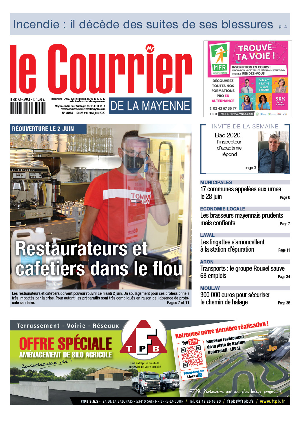 Réouverture le 2 juin : restaurateurs et cafetiers dans le flou