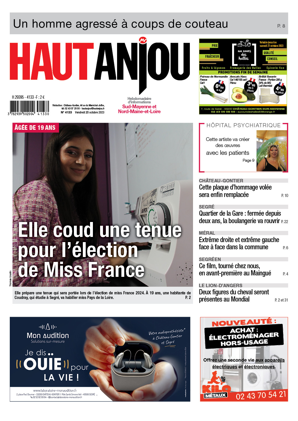 Elle coud une tenue pour l'élection de Miss France