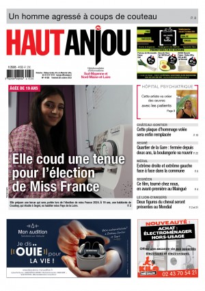 Elle coud une tenue pour l'élection de Miss France