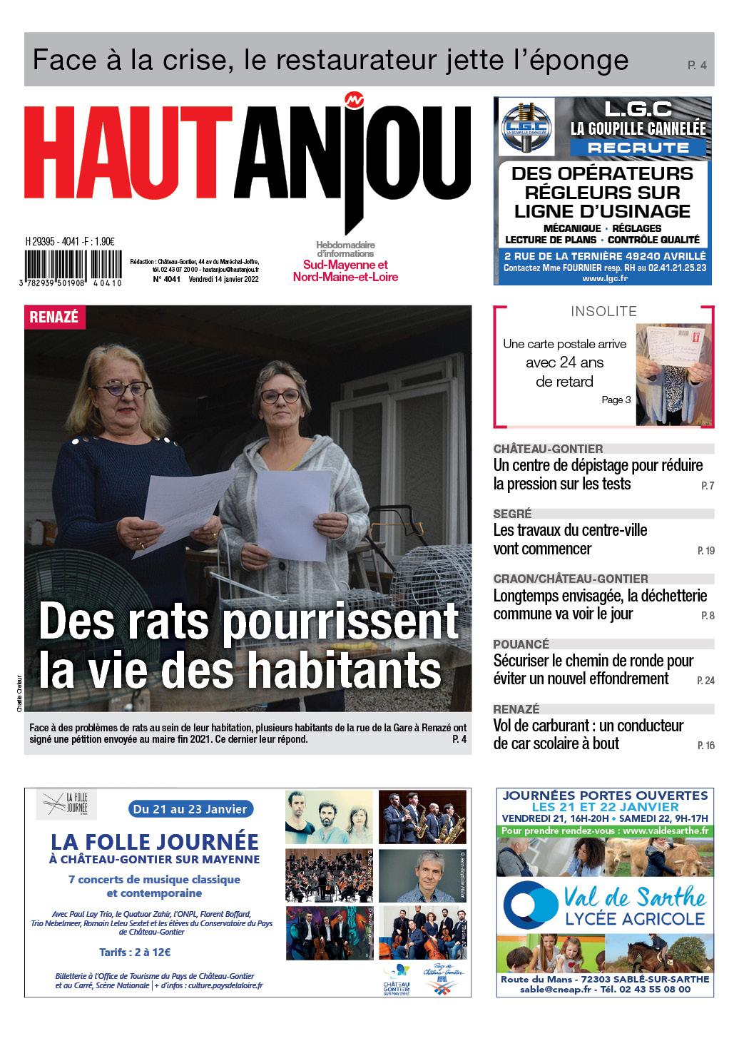 Renazé : des rats pourrissent la vie des habitants