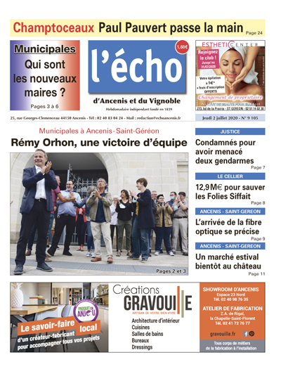 Municipales : Ancenis-St Géréon, Rémy Orhon, une victoire d'équipe