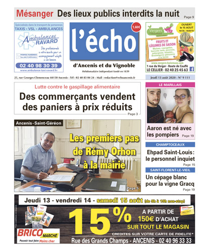 Ancenis-St Géréon : les premiers pas de Rémy Orhon à la mairie