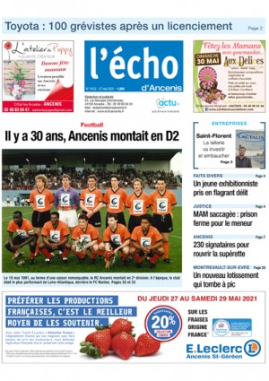 Football : il y a 30 ans, Ancenis montait en D2