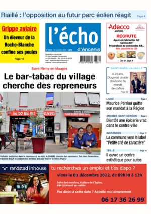 St Rémy en Mauges : le bar-tabac du village cherche des repreneurs