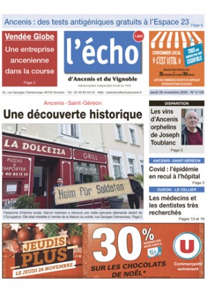 Ancenis/St Géréon : une découverte historique