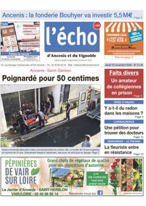 Ancenis-St Géréon : poignardé pour 50 centimes