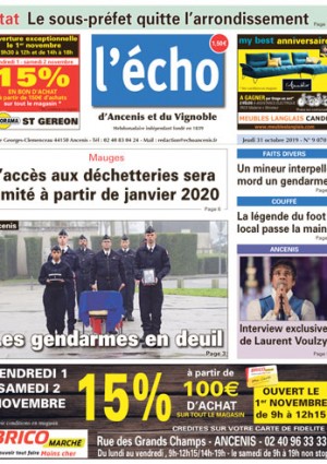 Ancenis : les gendarmes en deuil